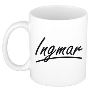 Naam cadeau mok / beker Ingmar met sierlijke letters 300 ml