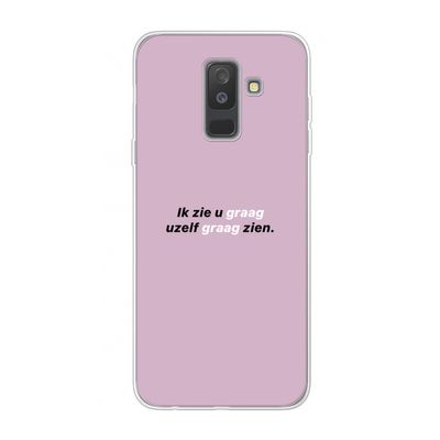 uzelf graag zien: Samsung Galaxy A6 Plus (2018) Transparant Hoesje