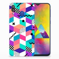 Samsung Galaxy M20 (Power) | TPU Hoesje | Blokken Kleurrijk