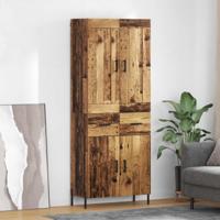 Hoge kast 2 pcs Oud Hout Bewerkt hout