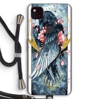 Golden Raven: Pixel 4a 5G Transparant Hoesje met koord