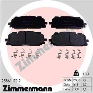 Remblokkenset, schijfrem ZIMMERMANN, u.a. fÃ¼r Audi, VW, Cupra