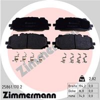 Remblokkenset, schijfrem ZIMMERMANN, u.a. fÃ¼r Audi, VW, Cupra