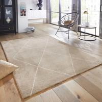 Vloerkleed Massy - Beige maat: 170x120cm - materiaal: Polyester - Dekbed-Discounter.nl
