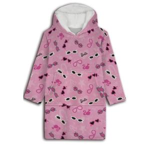 Barbie hoodie poncho roze maat XS - L - polyester