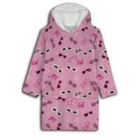 Barbie hoodie poncho roze maat XS - L - polyester