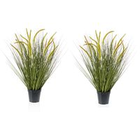 Set van 2x stuks kunstplanten groen gras sprieten 70 cm.