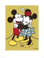 Kunstdruk Mickey and Minnie Mouse - True Love 60x80cm