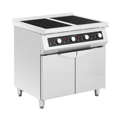 Inductiekookplaat - 17000 W - 4 kookoppervlakken - 60 - 240 °C - Opbergruimte - Royal Catering