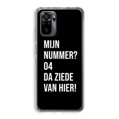 Da ziede van hier - Zwart: Xiaomi Redmi Note 10 Pro Transparant Hoesje