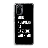 Da ziede van hier - Zwart: Xiaomi Redmi Note 10 Pro Transparant Hoesje