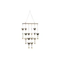 Decoratieve figuren Home ESPRIT Gouden Vlinders Shabby Chic 37 X 2 X 88 CM