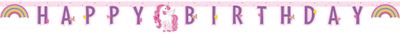 Letterbanner Happy Birthday Magic Unicorn (2m)