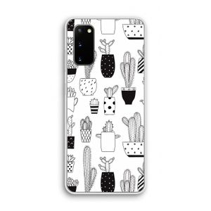 Cactusmotief: Samsung Galaxy S20 Transparant Hoesje