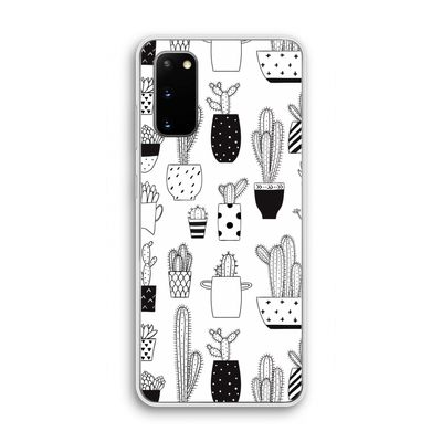 Cactusmotief: Samsung Galaxy S20 Transparant Hoesje