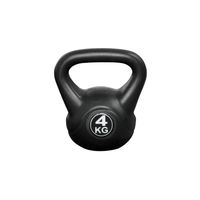 Kettlebell voor binnen en buiten - Kunststof - Zwart - 4 kg