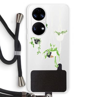 Hang In There: Huawei P50 Transparant Hoesje met koord