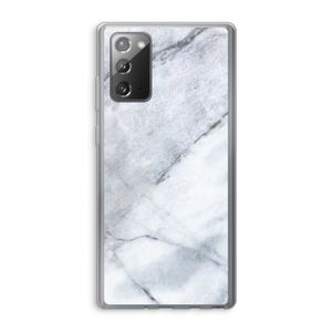 Witte marmer: Samsung Galaxy Note 20 / Note 20 5G Transparant Hoesje