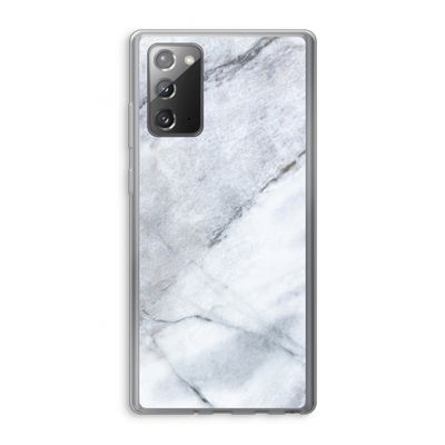 Witte marmer: Samsung Galaxy Note 20 / Note 20 5G Transparant Hoesje