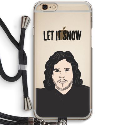 Let It Snow: iPhone 6 / 6S Transparant Hoesje met koord