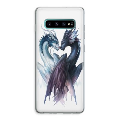 Yin Yang Dragons: Samsung Galaxy S10 Plus Transparant Hoesje