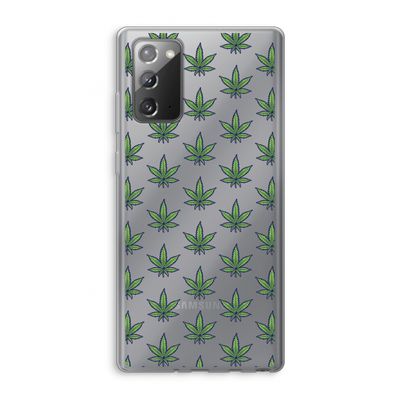 Weed: Samsung Galaxy Note 20 / Note 20 5G Transparant Hoesje