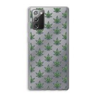 Weed: Samsung Galaxy Note 20 / Note 20 5G Transparant Hoesje