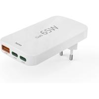 Hama Snellader, 2x USB-C, 1x USB-A, mini-oplader, PD, 65 W