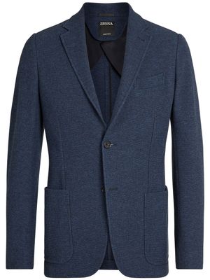 Zegna Blazer met enkele rij knopen - Blauw