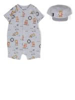 Moschino Kids barboteuse Teddy Bear en coton - Gris - thumbnail