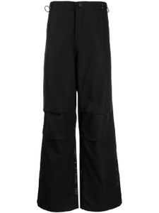 Maharishi pantalon droit à taille élastiquée - Noir