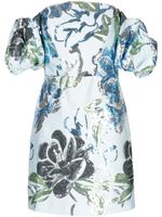 Marchesa Notte robe brodée de sequins - Bleu