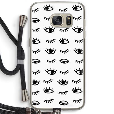 Eye pattern #2: Samsung Galaxy S7 Transparant Hoesje met koord