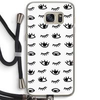 Eye pattern #2: Samsung Galaxy S7 Transparant Hoesje met koord