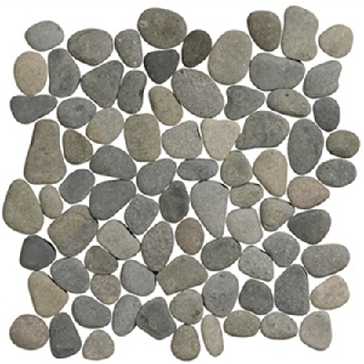 Terre d&apos;Azur Stone Pebbles Black Bali 30x30 cm