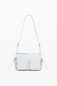 Kleine leren tas met zakken - WHITE - U