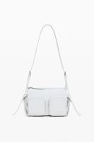 Kleine leren tas met zakken - WHITE - U