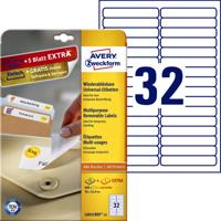 Etiket avery l6031rev-25 96x16.9mm wit 800st