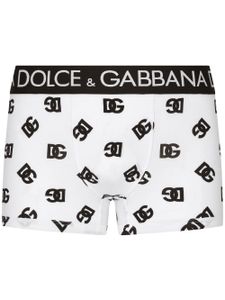 Dolce & Gabbana boxer à logo DG imprimé - Blanc