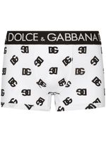 Dolce & Gabbana boxer à logo DG imprimé - Blanc