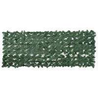 VidaXL Balkonscherm met donkergroene bladeren 200x75 cm