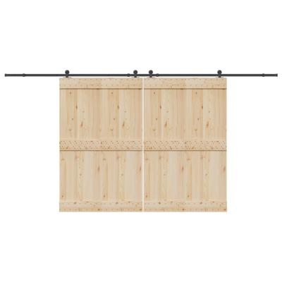Doos met onderdelen voor schuifdeur 427 cm staal zwart