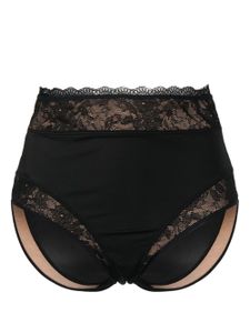 Marlies Dekkers culotte taille-haute Carita à empiècements en dentelle - Noir