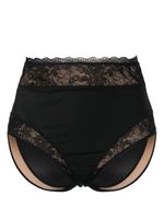 Marlies Dekkers culotte taille-haute Carita à empiècements en dentelle - Noir