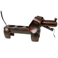 Metalen Waxinelichthouder Hond Bruin (36 x 17 cm)