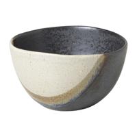Schaaltje cortado groot - beige/zwart - ø15x6 cm