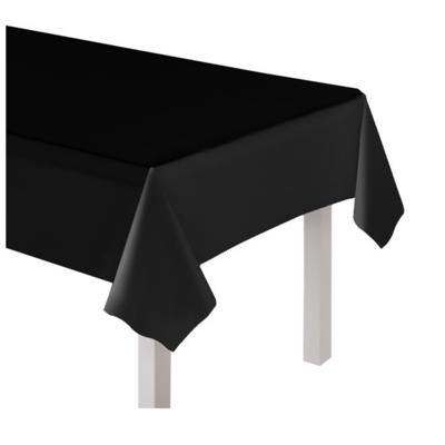 Party/verjaardag Tafelkleed - zwart - 274 x 137 cm - tafellaken van papier