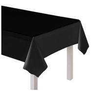 Party/verjaardag Tafelkleed - zwart - 274 x 137 cm - tafellaken van papier