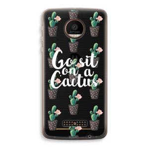 Cactus quote: Motorola Moto Z Force Transparant Hoesje