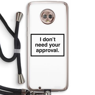 Don't need approval: Motorola Moto G6 Transparant Hoesje met koord